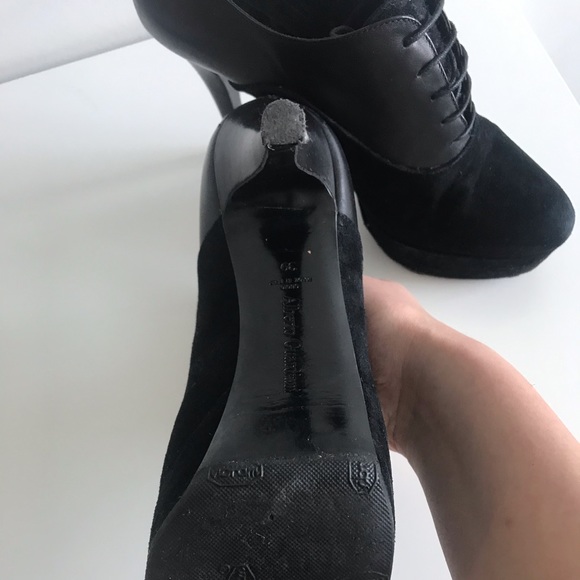 Platform high heeled lace up shoes - Picture 4 of 5